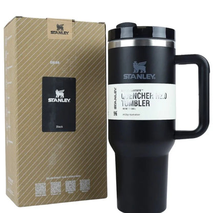 Black Stanley 40 Oz Stainless Steel Tumbler | Leak-Proof