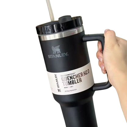 Black Stanley 40 Oz Stainless Steel Tumbler | Leak-Proof