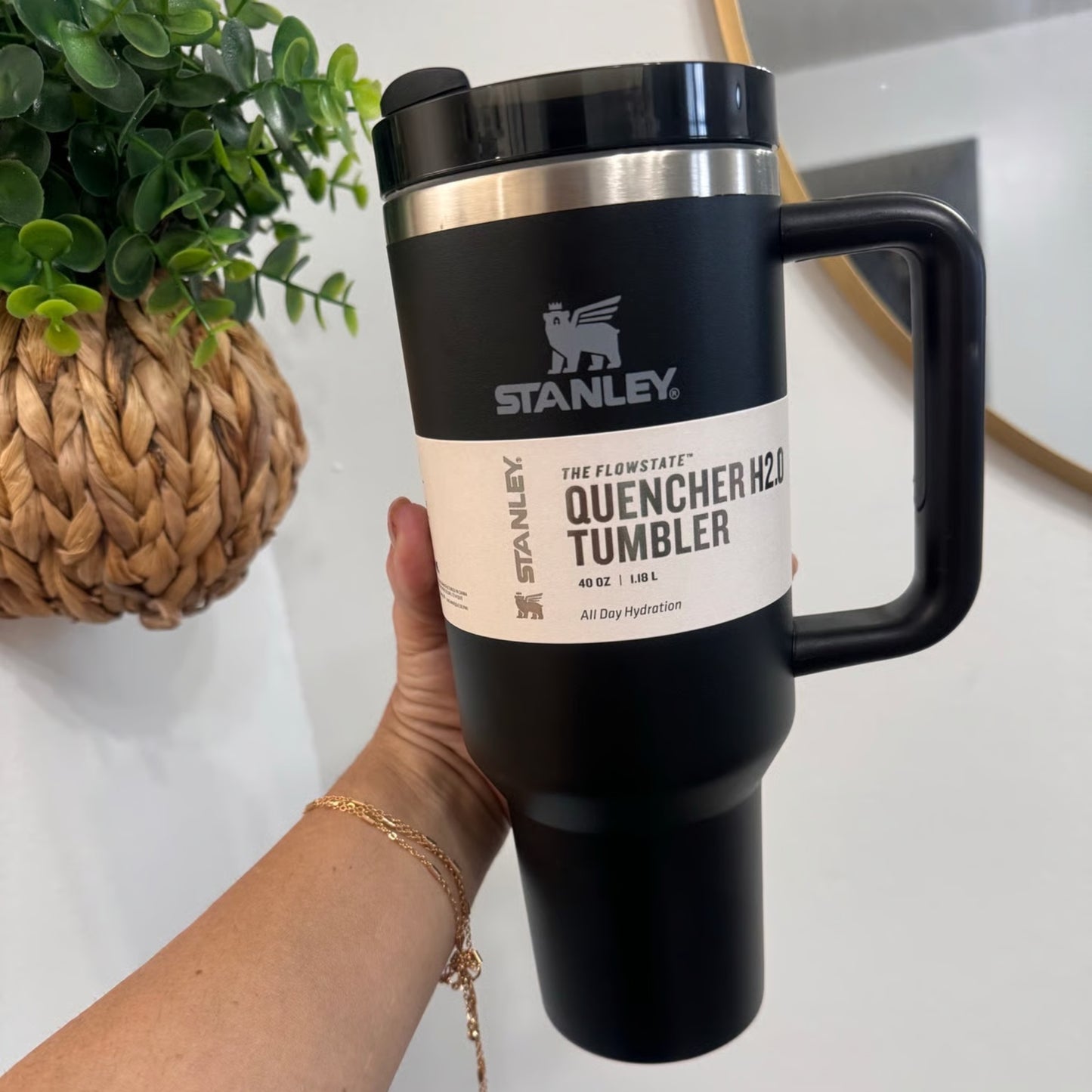 Black Stanley 40 Oz Stainless Steel Tumbler | Leak-Proof